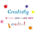 Colorful creativity is messy inspirational wall sticker with vibrant paint splatters - 40*60cm