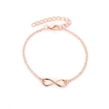 Elegant rose gold infinity charm bracelet with adjustable chain and lobster clasp - Classic Infinity Symbol (03 Rose Gold 1761) / Rose Gold