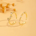 Elegante verstelbare gouden ring met sprankelende zirkonia in een blaadjesontwerp - Plantaardige Rank Multi-Stenen Open Ring (03 Licht KC Goud 2057) / Licht KC Goud