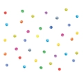 Creative watercolor colorful polka dot wall stickers set for nursery and home decor - 20x30cm