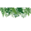 Detail von Monstera und Palmblättern Wandaufkleber für minimalistische Wohndekor - 30*90CM*2PCS Layout