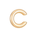Polished gold-plated C-shaped ear cuff with chunky minimalist punk style design - Gold C-Shape Ear Cuff (7604) / 1.5cm
