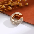 Ear cuff vintage a forma di C in oro con cristalli bianchi scintillanti da donna - Oro (Singolo-2.6cm)