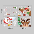 Details von elektrostatischen Weihnachtsfensteraufklebern mit Rentier- und Schneemanndesign - Groß / Weihnachten Schneemann und Rentier Serie (JD07)