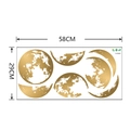 Dettaglio del set di adesivi murali fasi lunari dorati 58x29cm in materiale PVC di qualità - 29x58cm / Oro