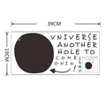 Detail van PVC muursticker zwart gat 39x19cm voorzien van milieuvriendelijke lijmlaag - 19*39cm Lay-out