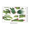 Dimensioni dettagliate del set di adesivi murali cactus tropicali da 90x30cm in totale - Stile Cactus Tropicale (FX-C121)
