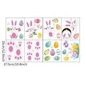 Detailed size specifications of Easter bunny and egg wall stickers 33cm by 27.5cm set - Multicolor Easter Style (FX-F36)