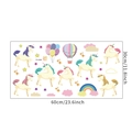 Détails de la planche de stickers licorne aquarelle avec arc-en-ciel pour enfants - Style de Licorne et Arc-en-ciel