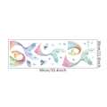 Adesivi murali coda di sirena acquerello 90x30cm con motivi di bolle e onde - 30*90cm