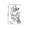 Detailed wall sticker layout with sketch bulb space theme measuring 37cm by 58cm - 37*58cm Layout