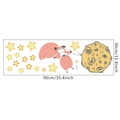 Cartoon fox and starry sky wall sticker sheet measuring 90x30cm for bedroom decoration - 30*90cm