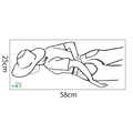 Pegatina de pared elegante con dibujo lineal minimalista, mide 58cm por 25cm - Diseño de 25*58cm