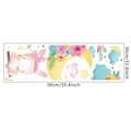 Dettaglio adesivo murale con coniglio e luna ad acquerello, dimensioni 30x90cm - 30*90cm