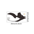 Afmetingen muursticker 39x20.5cm met zwarte vogel- en witte beer-silhouetten in detail - 20.5*39CM Lay-out