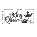 Dimensions détaillées des stickers muraux King et Queen, mesurant 58cm sur 26,6cm - Mise en page 26,6*58cm