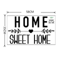 Guida alle dimensioni del wall sticker Home Sweet Home con misure 58cm per 35cm - Layout 35*58cm