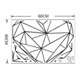 Detaillierte Größenangabe für schwarzen geometrischen Herz-Wandaufkleber 60x40 cm - 40*60cm Layout