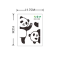 Diseño detallado de dimensiones para pegatinas de pared panda KG106 11,7x15 cm - 11.7*15
