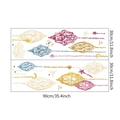 Wandsticker-Set mit Mondsichel-Laternen, 30x90cm PVC-Dekoraufkleber im Nahost-Stil - Layoutgröße