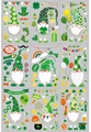 Pegatinas de gnomos para Pascua y San Patricio con tréboles y huevos coloridos - 60*90cm