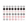 Pastel dot wall stickers in grey, black and pink circles for home decor FX64194 - 40*60cm Layout / Colorful