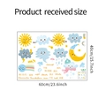 Detailed size specifications for cartoon weather wall stickers with English labels - 40*60cm Layout