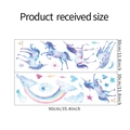 Pegatinas de pared unicornio arcoíris detalles del producto dimensiones 30x90cm decoración - Tamaño de Diseño