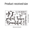 Detail showing Life is Beautiful wall sticker layout and dimensions 40x60cm - 40x60cm