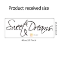 Detailansicht des Sweet Dreams Wandtattoos mit Layoutmaßen 40 cm x 15,4 cm Größe - 15.4*40CM