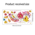 Diseño detallado de vinilos decorativos de flores y plumas con medidas de 30x60 cm - Diseño de 30*60cm