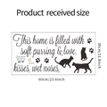 Tabella taglie dettagliata con dimensioni 30x60cm per l'adesivo murale gatto nero - Layout 30*60cm