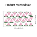 Plano detallado que muestra el diseño y dimensiones del vinilo de pared de sandía - Diseño de 30*60cm