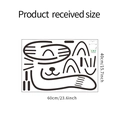 Detailed size layout of black cat face wall decals measuring 60x40cm for home decoration - 40*60cm Layout