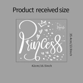 Détail du sticker mural couronne Princess dimensions 42x35,4cm pour déco chambre - 35*42CM / Blanc