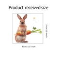 Detailed size chart showing 40x39cm dimensions for cute rabbit and carrot wall sticker - Rabbit Holding Carrot Style (FX-F27)