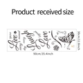 Detail view of DIY butterfly wall sticker dimensions 90cm x 30cm with inspirational words - Live Laugh Love Quote Style (FX-D76)