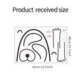 Λεπτομερές μέγεθος προϊόντος 60x40cm για DIY αυτοκόλλητα τοίχου με ζώα κινουμένων σχεδίων - Προδιαγραφή Διάταξης (FX64200D)