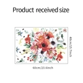 Detailed sheet layout of red poppy wall stickers with size dimensions 60cm by 40cm - Watercolor Floral Style (FX64206)