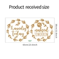 Golden laundry wall decal showing dimensions sixty by thirty centimeters for home decor - 30*60cm Layout