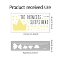 Detailed dimensions of stars clouds and crown wall decals set for kids bedroom decor - 14*29+9*42cm