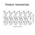 Detail showing 24 geometric origami swan wall stickers layout on 60x30cm sheet - 30x60cm Layout