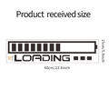 Detail view of the Loading battery wall sticker showing dimensions of 60cm by 15cm - Black Loading Pattern (FX-A88) / 16*60cm