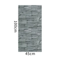 Carta da parati 3D grigia effetto pietra 100x45cm con trama di roccia realistica - 45*100cm