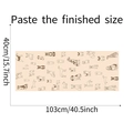 Dimensiones detalladas del vinilo de pared vintage de perros mide 103 cm por 40 cm - 40*103cm
