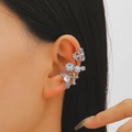 Set di tre polsini per orecchie gotici in argento con pietre di zircone e croce - Stile Croce Gotica Argento (11)