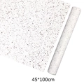 Dettaglio della carta da parati autoadesiva terrazzo bianco con trama a pietra 45x100cm - 45*100cm