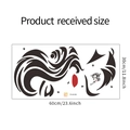 Detailansicht der DIY Wandsticker-Teile mit schwarzer Silhouette und roten Lippen Deko - 30*60cm Layout
