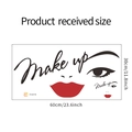 Detail showing dimensions of red lips and Make up wall decal, measuring 60cm by 30cm - 30*60cm Layout