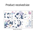 Schattige panda muurstickers maatgids met twee vellen van 30x90cm voor decoratie - Lay-outstijl Met Twee Vellen